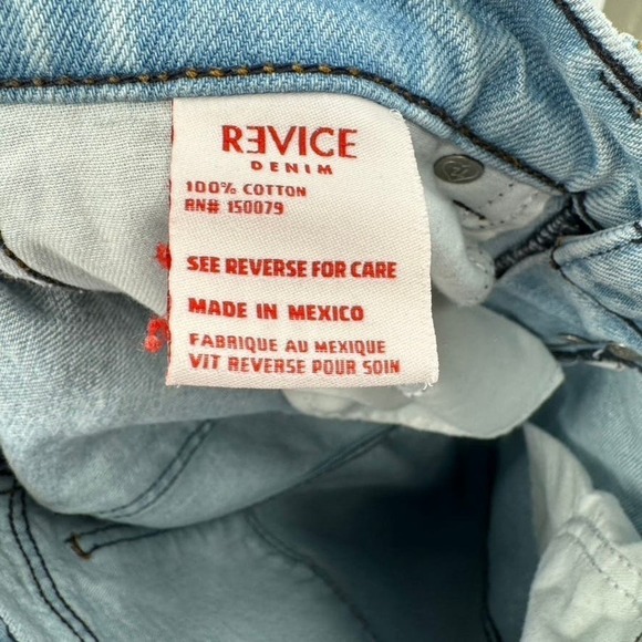 Revice Ex Boyfried Harlow Wash Button Fly Two Tone Jeans Sz 26 Blue Washed Black - Picture 9 of 9